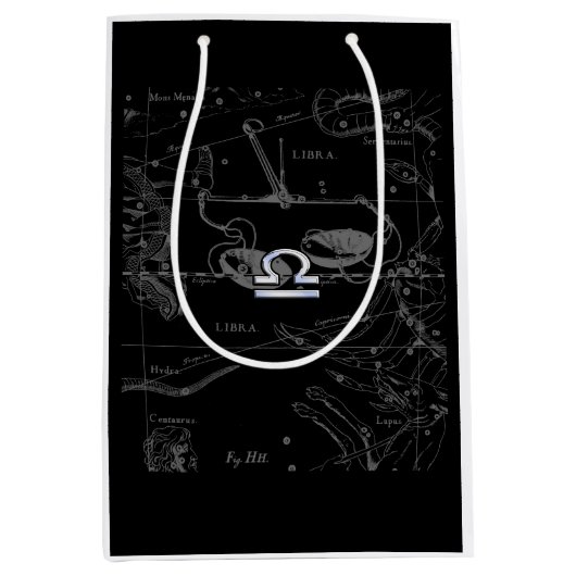 Sac Cadeau Moyen Chrome Style Libra Zodiac Connexion Hevelius (Devant)