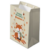Sac Cadeau Moyen Chute Fox Woodland Anniversaire (Dos Angle)