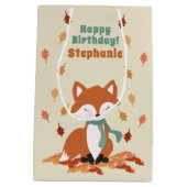 Sac Cadeau Moyen Chute Fox Woodland Anniversaire (Dos)