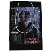 Sac Cadeau Moyen Ciblé - Techno-Brutalist Streetwear Design (Devant)