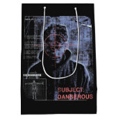 Sac Cadeau Moyen Ciblé - Techno-Brutalist Streetwear Design (Dos)