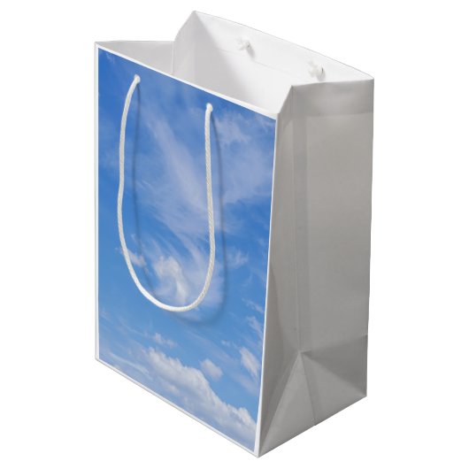 Sac Cadeau Moyen Ciel Bleu Avec Nuages Agités (Dos Angle)