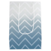 Sac Cadeau Moyen Ciel Bleu Chevron Blanc (Dos)