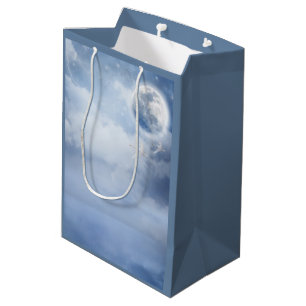 Sac Cadeau Moyen Ciel bleu magique avec cygnes volants