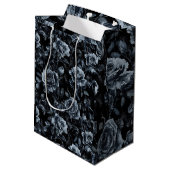 Sac Cadeau Moyen Cimetière bleu Rose gothique occulte (Dos Angle)