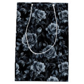 Sac Cadeau Moyen Cimetière bleu Rose gothique occulte (Dos)