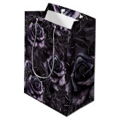 Sac Cadeau Moyen Cimetière violet Rose gothique occulte (Dos Angle)