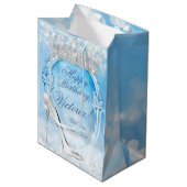 Sac Cadeau Moyen Cinderella Glass Slipper Princesse Quinceanera (Devant Angle)