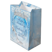Sac Cadeau Moyen Cinderella Glass Slipper Princesse Quinceanera (Dos Angle)