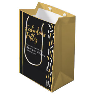 Sac Cadeau Moyen Cinquante Fabuleux Anniversaire 50 Ans Femme Moder
