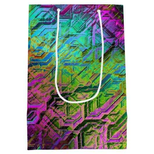 Sac Cadeau Moyen circuit anodisé arc-en-ciel en titane : (Dos)