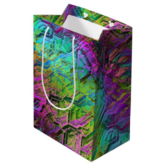 Sac Cadeau Moyen circuit anodisé arc-en-ciel en titane : (Dos Angle)