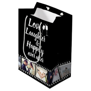 Sac Cadeau Moyen Citation de « Heureux pour toujours » Bobine photo