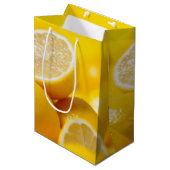 Sac Cadeau Moyen Citron jaune (Devant Angle)