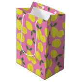 Sac Cadeau Moyen Citron rose et jaune (Devant Angle)