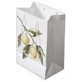 Sac Cadeau Moyen Citrons Sicile Italien Anniversaire (Devant Angle)