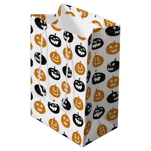 Sac Cadeau Moyen Citrouille (Devant Angle)