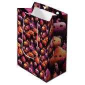 Sac Cadeau Moyen citrouille chic cupcake motifs enfants halloween (Devant Angle)