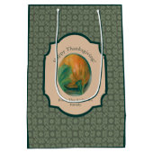 Sac Cadeau Moyen Citrouille d'automne et feuille Pastel Thanksgivin (Dos)