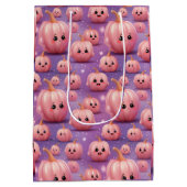 Sac Cadeau Moyen Citrouille rose mignon enfants motif halloween (Dos)