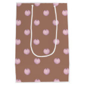 Sac Cadeau Moyen Citrouille rose Sage Vert mignon Pois (Dos)