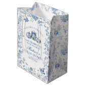 Sac Cadeau Moyen Citrouille Toile Bleue, Cadeau pour une Mariée, Sh (Dos Angle)