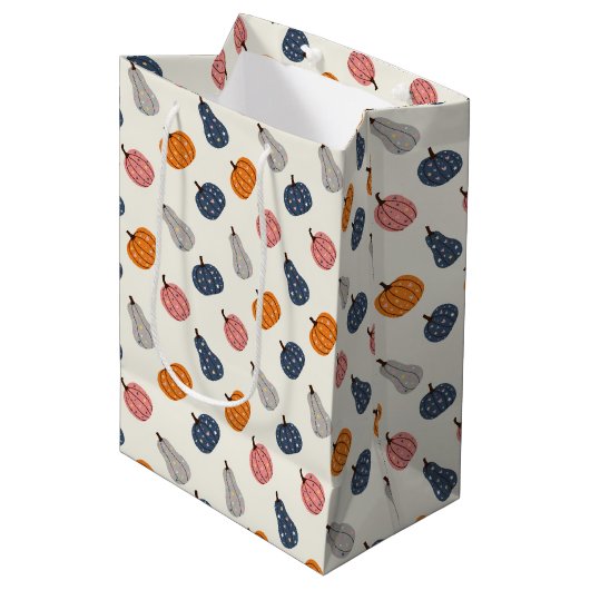 Sac Cadeau Moyen Citrouilles (Devant Angle)