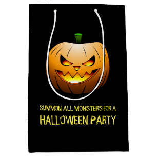 Sac Cadeau Moyen Citrouilles d'Halloween