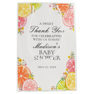 Sac Cadeau Moyen Citrus Floral Petite Cutie Baby shower Faveurs