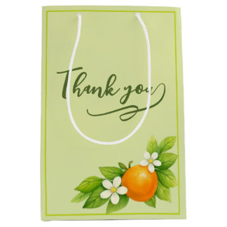 Sac Cadeau Moyen Citrus Garden Orange & Lemon Mariage
