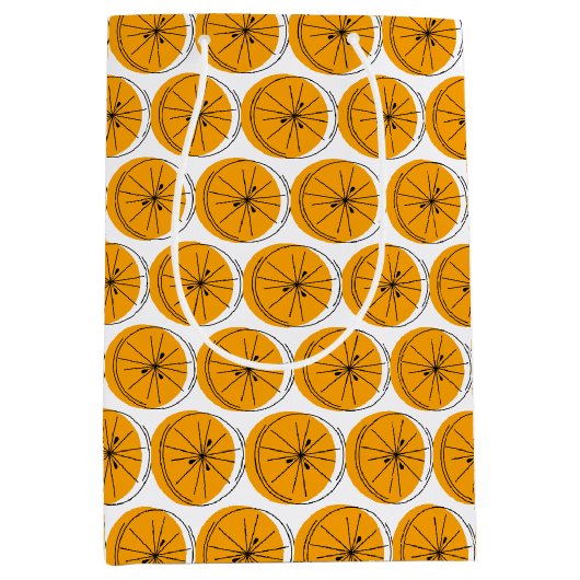 Sac cadeau moyen Citrus Orange Multi (Devant)