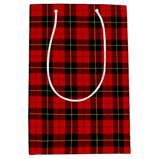 Sac Cadeau Moyen Clan écossais Wallace Tartan Motif (Devant)