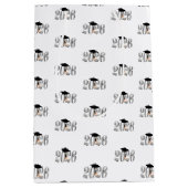 Sac Cadeau Moyen Classe Argent de 2026 Graduation (Devant)