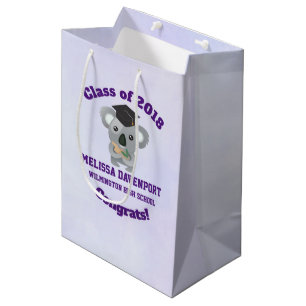 Sac Cadeau Moyen Classe de 20xx Cute Koala Ours dans la casquette d