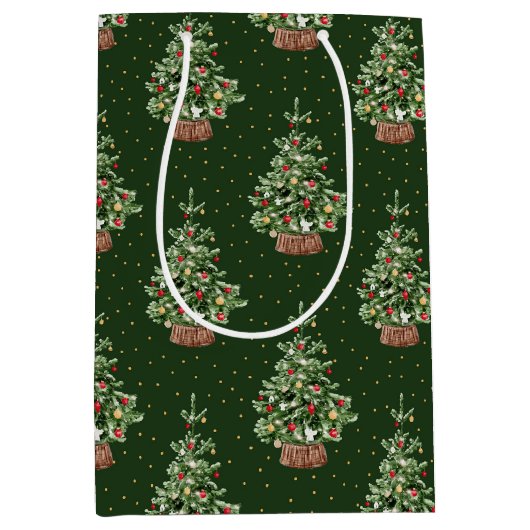 Sac Cadeau Moyen Classic Christmas Pattern (Devant)