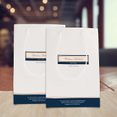 Sac Cadeau Moyen Classy Navy Blue Ivory