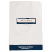 Sac Cadeau Moyen Classy Navy Blue Ivory (Devant)