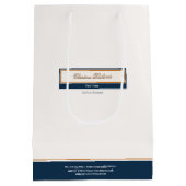 Sac Cadeau Moyen Classy Navy Blue Ivory (Dos)