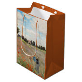Sac Cadeau Moyen Claude Monet - Champ de pavot (Devant Angle)