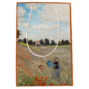 Sac Cadeau Moyen Claude Monet - Champ de pavot