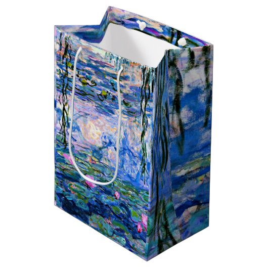 Sac Cadeau Moyen Claude Monet - Water Lilies, 1919, (Devant Angle)