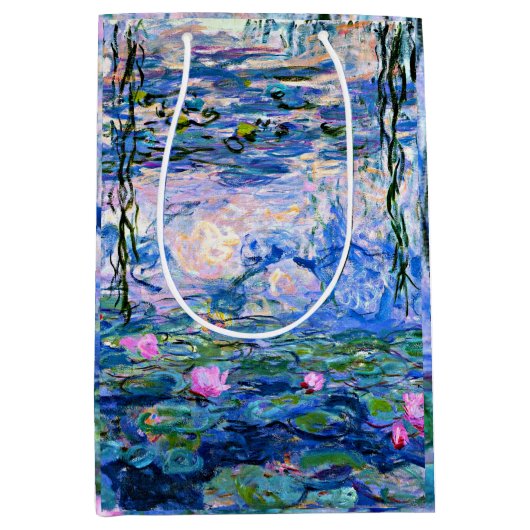 Sac Cadeau Moyen Claude Monet - Water Lilies, 1919, (Devant)