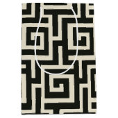 Sac Cadeau Moyen Clé grecque noir (Devant)