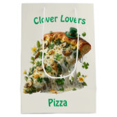 Sac Cadeau Moyen Clover Lovers Pizza St. Patrick’s Day (Dos)