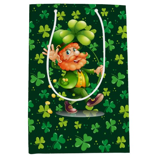 Sac Cadeau Moyen Clover vert (Devant)