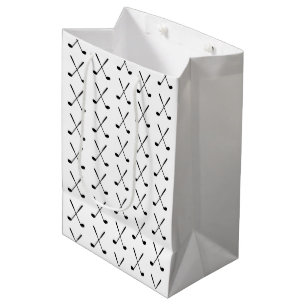 Sac Cadeau Moyen Clubs de golf Silhouette Moderne Classique Amusant
