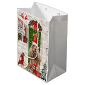 Sac Cadeau Moyen Cocker Spaniel Chien Noël (Devant Angle)