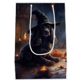Sac Cadeau Moyen Cocker Spaniel Citrouilles Halloween effrayant (Dos)