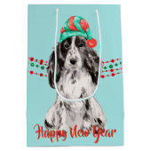 Sac Cadeau Moyen Cocker Spaniel Santa Hat (Dos)