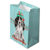 Sac Cadeau Moyen Cocker Spaniel Santa Hat (Dos Angle)